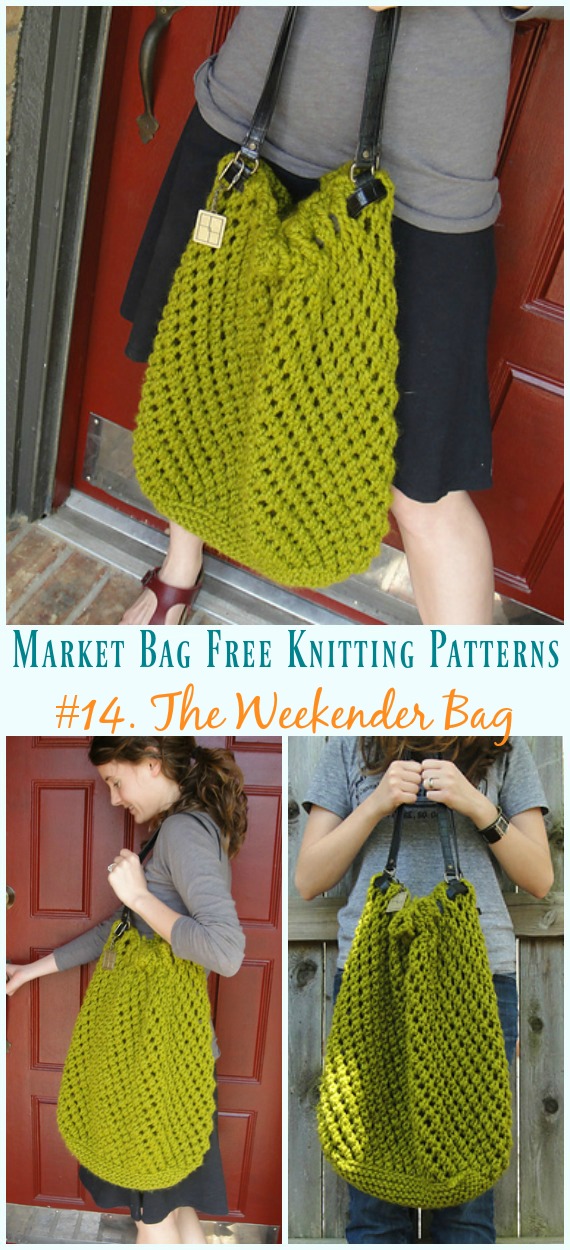 The Weekender Bag Knitting Free Pattern - #Market; #Bag; Free #Knitting; Patterns