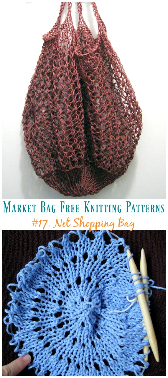 Net Shopping Bag Knitting Free Pattern - #Market; #Bag; Free #Knitting; Patterns