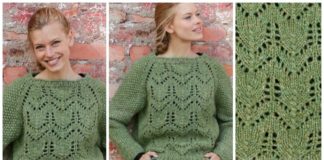 Miss Moss Pullover Sweater Knitting Free Pattern - Women Pullover #Sweater; Free #Knitting; Patterns