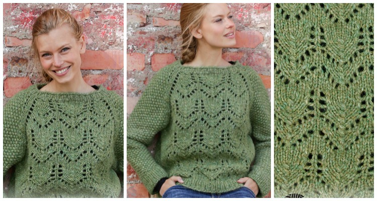 Miss Moss Pullover Sweater Knitting Free Pattern Women