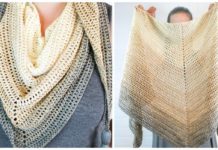 My First Triangle Shawl Crochet Free Pattern - Trendy Women #Shawl; Free #Crochet; Patterns