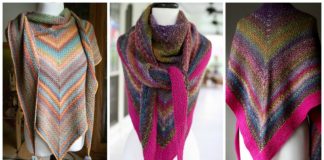 Noro Woven Stitch Shawl knitting Free Pattern - Women #Shawl; Free #Knitting; Patterns