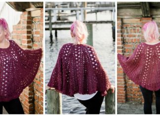 Trapped in Love Poncho Crochet Free Pattern - Women #Poncho; Free #Crochet; Patterns