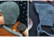 Vintage Baby Bonnet With Visor Knitting Free Pattern - Baby #Bonnet; Hat Free #Knitting Patterns