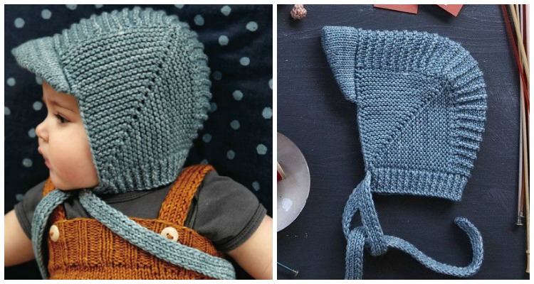 Modèle gratuit de tricot de bébé vintage avec visière
