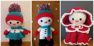 Amigurumi Dress Me Up Snowman Doll Crochet Free Pattern - Crochet #Snowman;# Amigurumi; Free Patterns