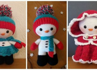 Amigurumi Dress Me Up Snowman Doll Crochet Free Pattern - Crochet #Snowman;# Amigurumi; Free Patterns