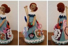Weebee Sally Doll Hook Holder Crochet Free Pattern - #Hook Holder Free #Crochet Patterns