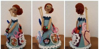 Weebee Sally Doll Hook Holder Crochet Free Pattern - #Hook Holder Free #Crochet Patterns