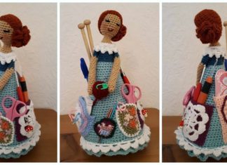 Weebee Sally Doll Hook Holder Crochet Free Pattern - #Hook Holder Free #Crochet Patterns
