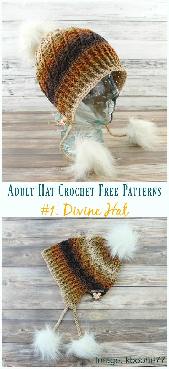 Divine Hat Crochet Free Patterns - Adult #Hat; #Crochet; Free Patterns