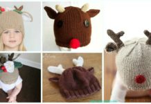 Baby Reindeer Hats Knitting Patterns