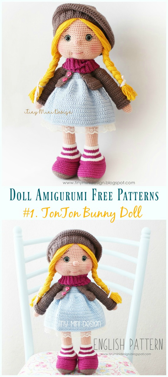 Crochet TonTon Bunny Doll Amigurumi Free Patterns - Crochet #Doll; #Amigurumi; Free Patterns