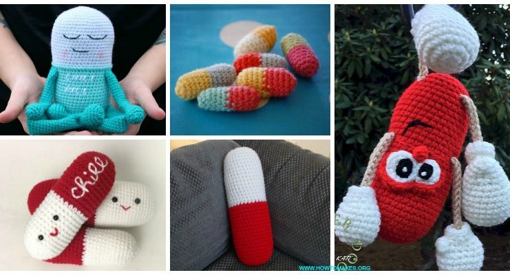 Crochet Happy Pill Amigurumi Free Patterns