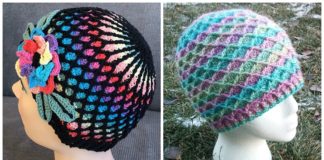 Diamond Trellis Hat Free Crochet Patterns - Adult #Hat; #Crochet; Free Patterns