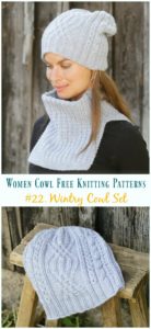 Split Rib Cowl Knitting Free Pattern - Women Cowl