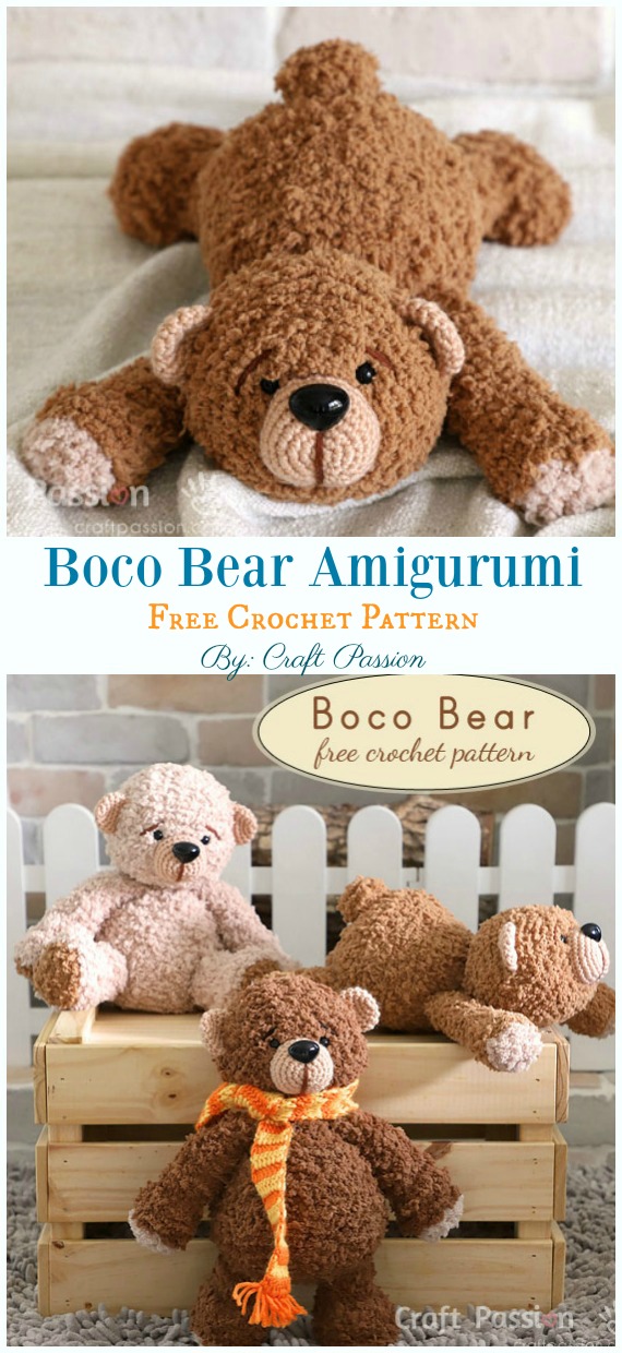 Boco Bear Amigurumi Free Crochet Pattern - Free #Amigurumi; #Bear; Toy Softies Crochet Patterns