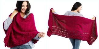 Interwoven Cabled Chic Shawl Crochet Free Pattern - Trendy Women #Shawl; Free #Crochet; Patterns