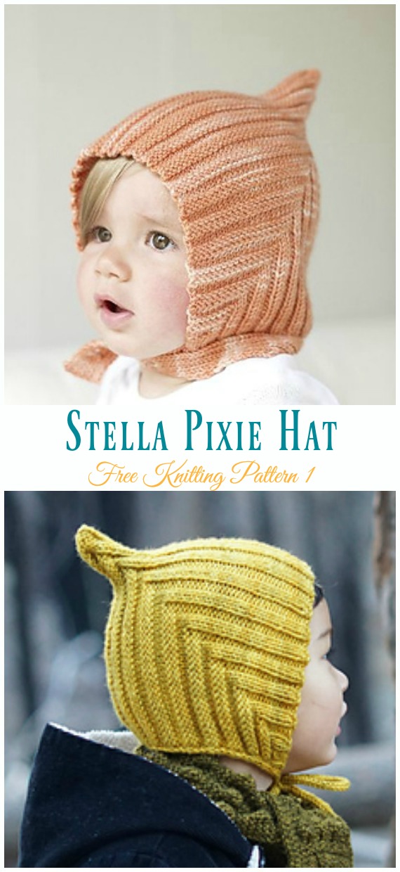 Stella Pixie Hat Knitting Free Pattern - Kids #Pixie; #Hat; Free #Knitting; Patterns