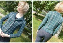 Lady Boss Women Plaid Jacket Knitting Free Pattern - Women #Cardigan; Free #Knitting; Patterns