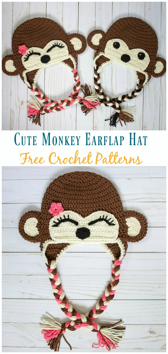 Monkey Hat Crochet Free Pattern - #Monkey; #Hat; Free #Crochet; Patterns