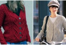 Must Have Cable Cardigan Knitting Free Pattern  - Women #Cardigan; Free #Knitting; Patterns