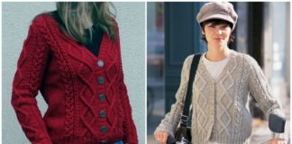 Must Have Cable Cardigan Knitting Free Pattern  - Women #Cardigan; Free #Knitting; Patterns