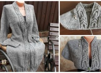 Raglan Knit Long Cable Cardigan Knitting Free Pattern - Women #Cardigan; Free #Knitting; Patterns