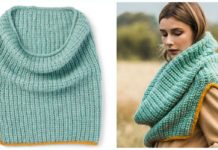 Split Rib Cowl Knitting Free Pattern - Women Cowl Free #Knitting Patterns