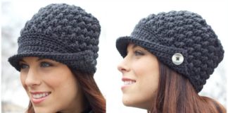 To the Peak Cap Hat Crochet Free Pattern - Women #Cap; #Hat; Free #Crochet; Patterns