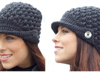 To the Peak Cap Hat Crochet Free Pattern - Women #Cap; #Hat; Free #Crochet; Patterns