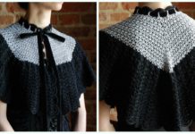 Vintage Ladies' Yoke Cape Crochet Free Pattern - Women #Cape; Free #Crochet; Patterns