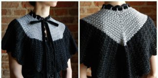 Vintage Ladies' Yoke Cape Crochet Free Pattern - Women #Cape; Free #Crochet; Patterns