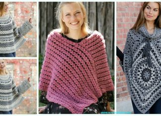 Women Poncho Free Crochet Patterns