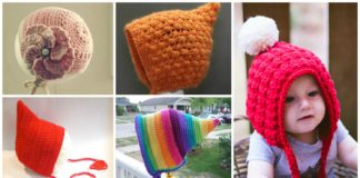 Baby Bonnet Hat Free Crochet Patterns