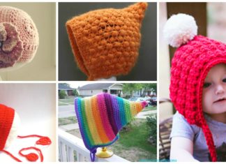 Baby Bonnet Hat Free Crochet Patterns