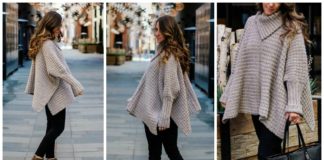 Alpine Poncho Sweater Crochet Free Pattern - Women #Poncho; Free #Crochet; Patterns