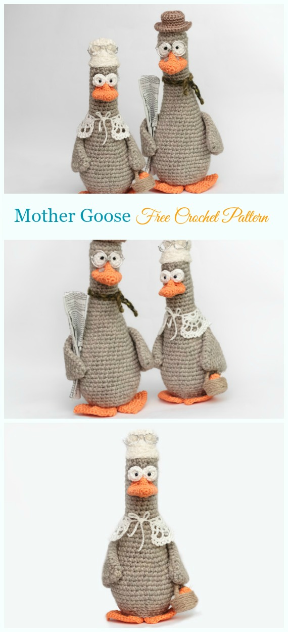 Crochet Mother Goose Amigurumi F ree Pattern - #Amigurumi; #Goose; Crochet Free Patterns