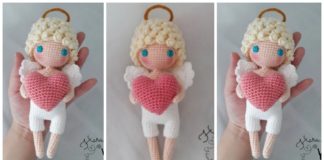 Amigurumi Valentine's Cupid Angel Doll Crochet Free Pattern - #Doll; Crochet #Amigurumi; Free Pattern