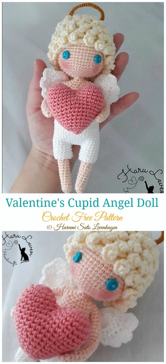 Amigurumi Valentine's Cupid Angel Doll Crochet Free Pattern -   #Doll; Crochet #Amigurumi; Free Pattern 