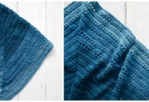Blue Ombre Shawl Crochet Free Pattern - Women Lace #Shawl; Free #Crochet; Patterns