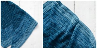 Blue Ombre Shawl Crochet Free Pattern - Women Lace #Shawl; Free #Crochet; Patterns