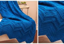 Elegant Ripples Throw Crochet Free Pattern - #Crochet; Ripple #Blanket; Free Crochet Pattern