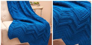 Elegant Ripples Throw Crochet Free Pattern - #Crochet; Ripple #Blanket; Free Crochet Pattern