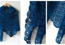 Fall River Shawl Crochet Free Pattern - Women Lace #Shawl; Free #Crochet; Patterns