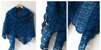 Fall River Shawl Crochet Free Pattern - Women Lace #Shawl; Free #Crochet; Patterns
