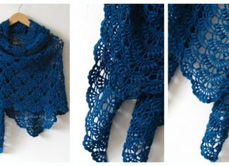 Fall River Shawl Crochet Free Pattern - Women Lace #Shawl; Free #Crochet; Patterns