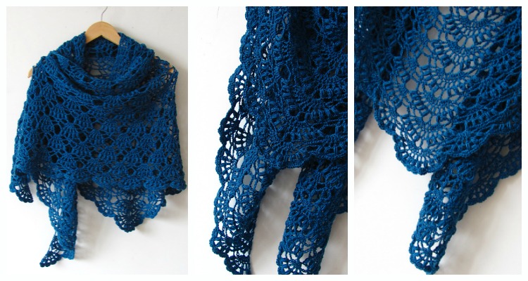 Fall River Shawl Crochet Free Pattern Lace Shawl