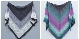 Grinda Shawl Crochet Free Pattern - Women Lace #Shawl; Free #Crochet; Patterns