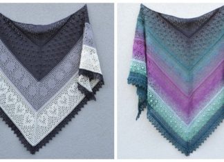 Grinda Shawl Crochet Free Pattern - Women Lace #Shawl; Free #Crochet; Patterns